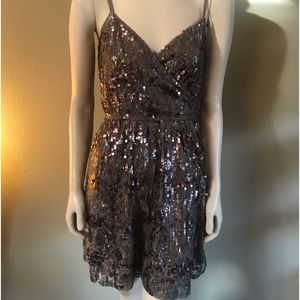 ‘NEW ARRIVALS” Brand-New Express  Brown Sequin Dress Mini Dress 4